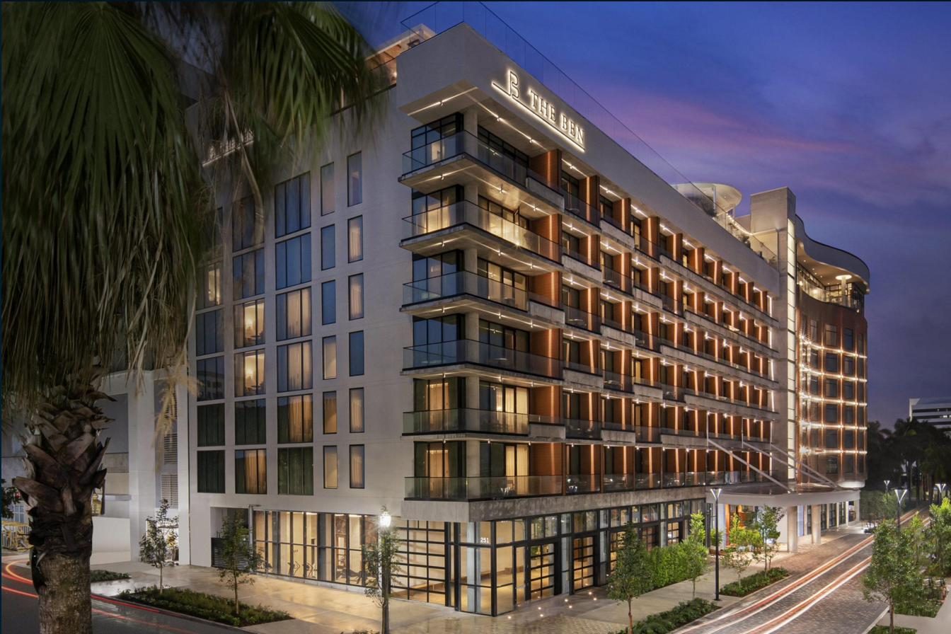 The Ben Autograph Collection in West Palm Beach at dusk — flagship hospitality project